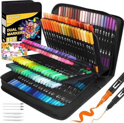 Lyuvie 158 Filzstifte Dual Brush Pen Set