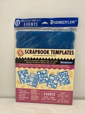 NEW 5 PACK STAEDTLER SCRAPBOOK TEMPLATES EVENTS 977 EBK5 8 1/2" x 11"