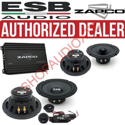 ZAPCO/ESB ST-4B 1.6K2X 1.6C 4ch amplifier car audio speakers package 90w rms