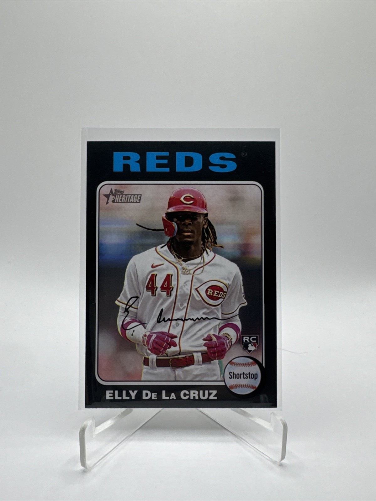 2024 TOPPS HERITAGE BLACK BORDER #473 ELLY DE LA CRUZ ROOKIE RC PSA 9