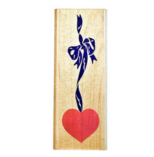 RIBBON HEART Rubber Stampede Stamp Z-85-E Posh Impressions Love Valentine 0-000