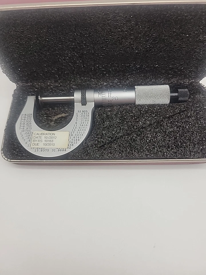 Starrett No. Micrómetro de brida de disco exterior 256 0-1" con caja Foto 4 de 4