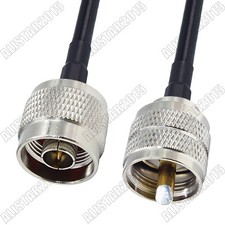 UHF Male PL259 to N Male Plug Connector Lot RF Pigtail Jumper RG58 Coaxial Cable