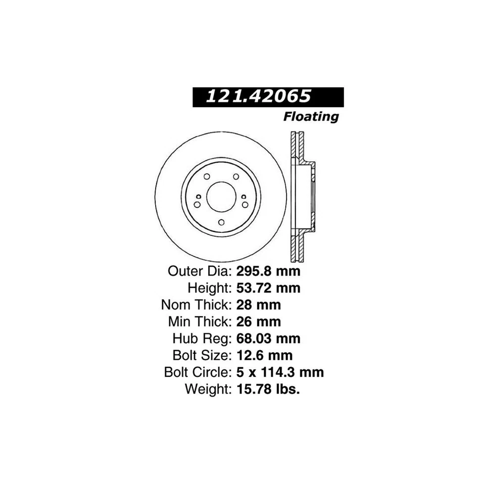 Kit de pastillas de freno y rotores delanteros centrados OE para Infiniti Q45 1997-2001 Foto 2 de 4