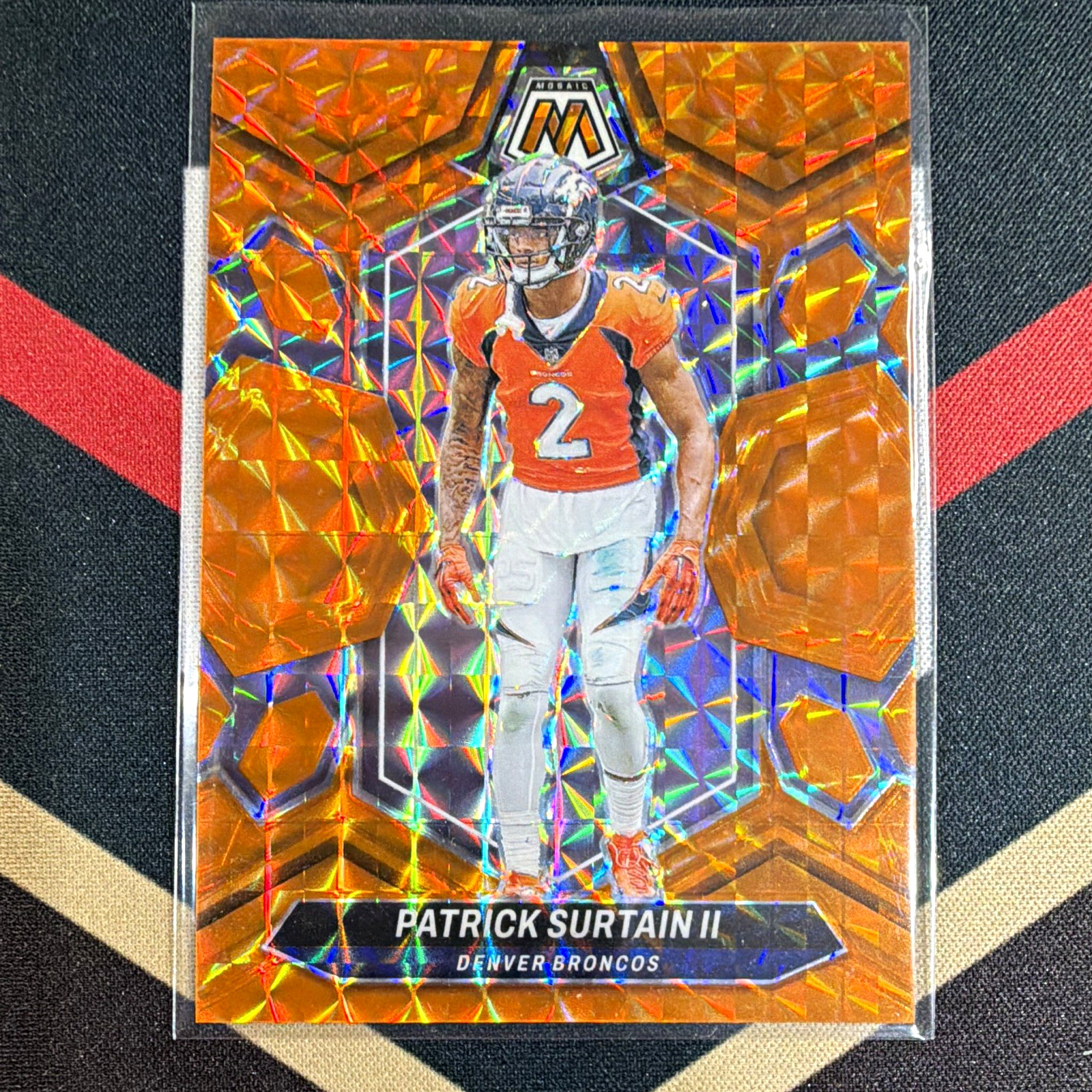 Panini 2024 Mosaic Patrick Surtain II Orange Mosaic Prizm /199 #70 Broncos