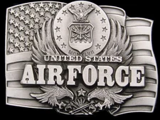 RG20103 *NOS* VINTAGE 1991 SISKIYOU **UNITED STATES AIR FORCE** MILITARY BUCKLE