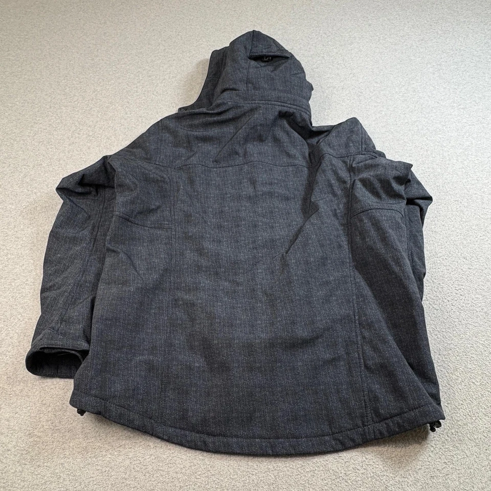 Chaqueta STS Ranchwear Para Hombres XL Negra Con Capucha Cremallera Completa Forrada de Vellón Abrigo Exterior Foto 2 de 4