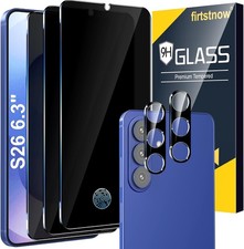 6.3 Inch 3 Pack Privacy Screen Protector for Samsung Galaxy S26  2 Pack Camera