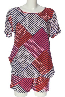 JACQUELINE DE YONG Web Twin Set Damen Twin Set Gr. DE 36 nude-blau-rot