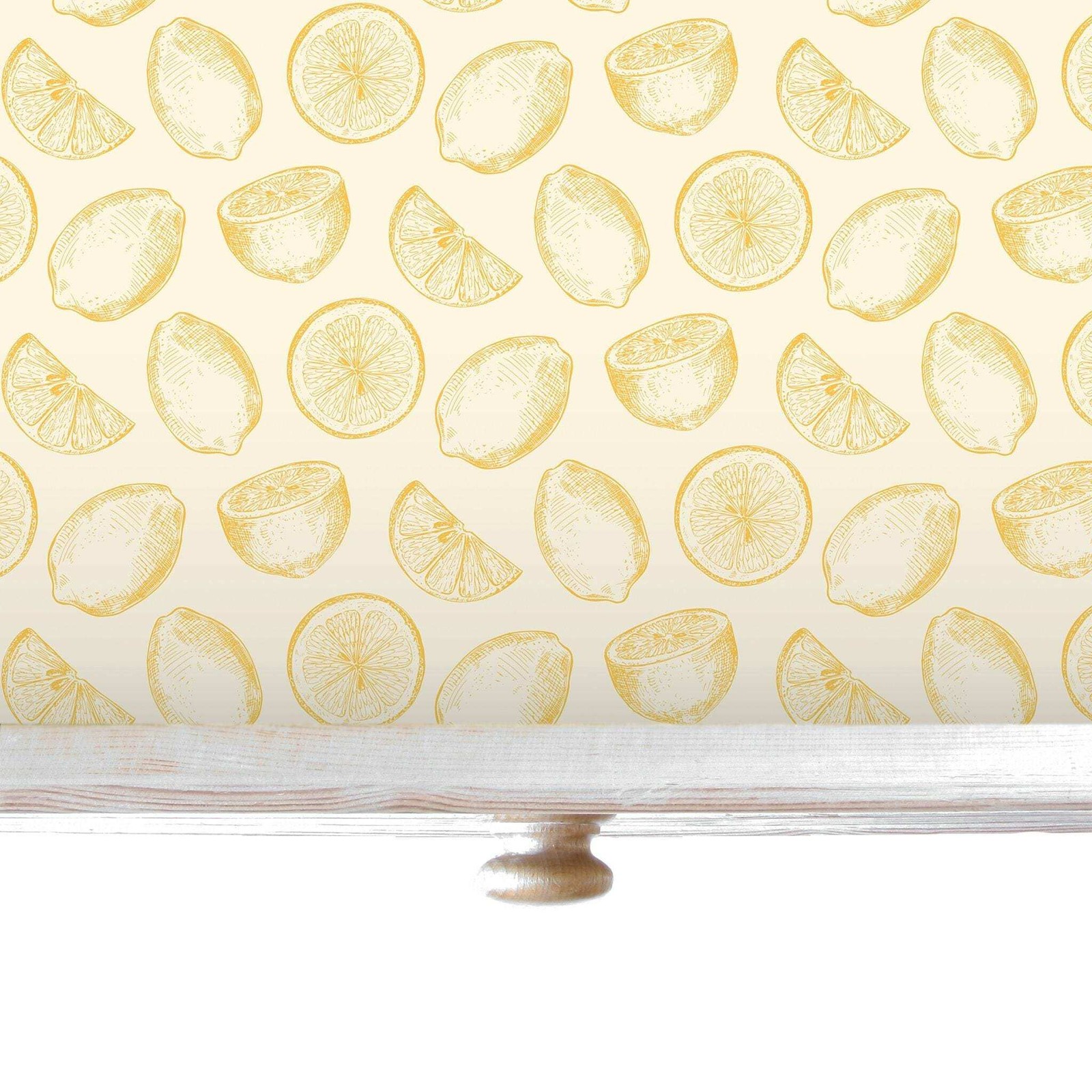 YELLOW LEMONS Wipe Clean & Unscented Drawer Liners