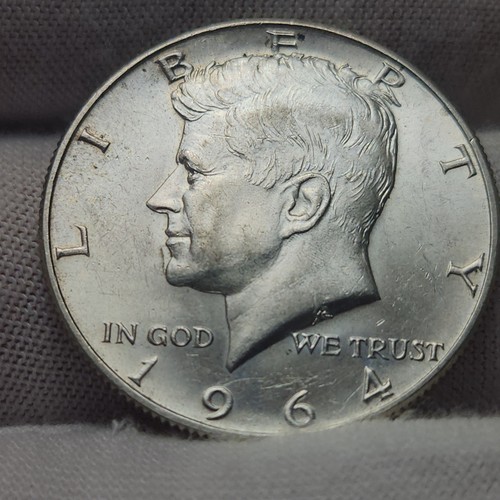 Medio dólar de plata Kennedy 1964 D, 90 % de plata, atractiva moneda de plata de Estados Unidos JFK-64d - Imagen 4 de 4