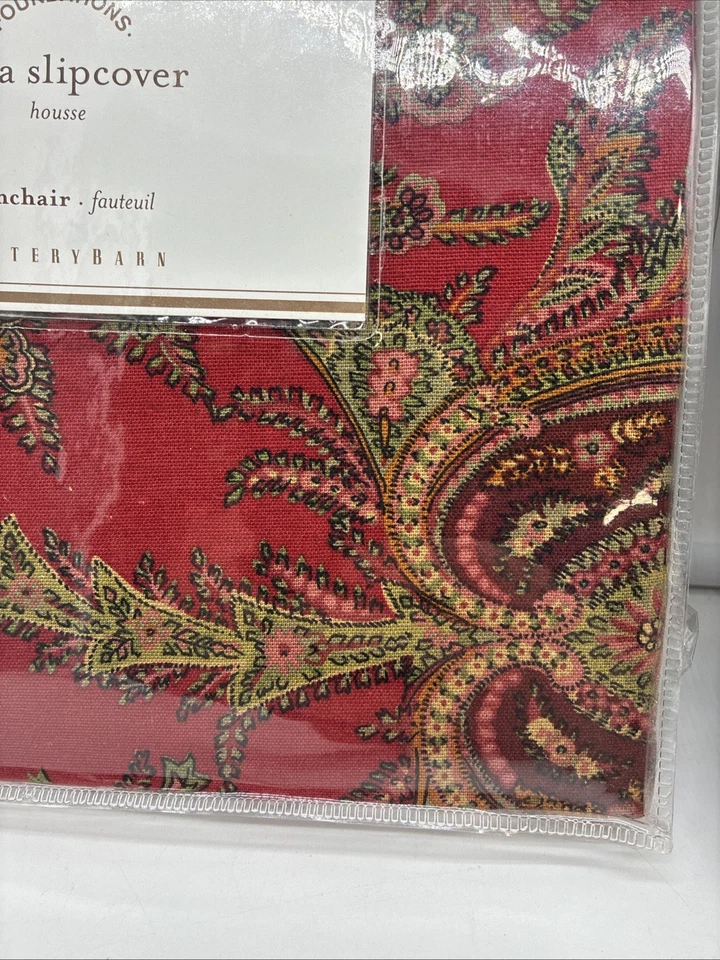 Armchair Napa Slipcover Red from Pottery Barn - Set Of 2 New In Original Package - Image 3 of 4