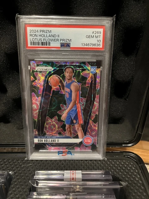 2024-25 Panini Prizm Ron Holland II #269 Lotus Flower Prizm /18 (RC) PSA 10