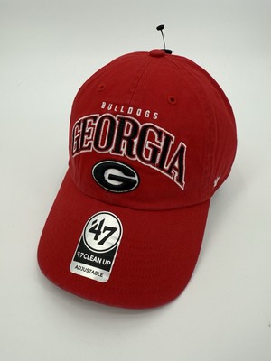 NEW  47 Brand Georgia Bulldogs Dad Hat Mens Adjustable Strap Clean Up Arch Logo