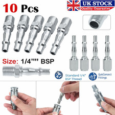 10 Pcs Air Line Connectors Euro Airline Hose Compressor Fittings 1/4 Male Female