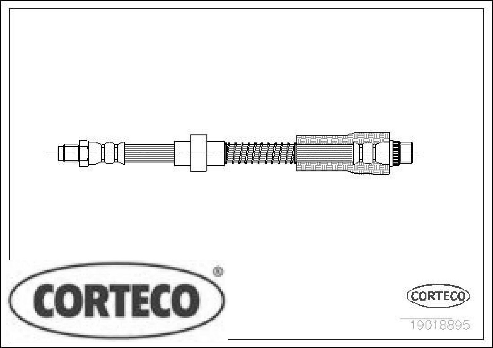 CORTECO 19018895 Bremsschlauch Vorderachse Vorne für Peugeot