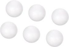 6 Pack 2.8" White Foam Balls for DIY Crafts and Party Decoration