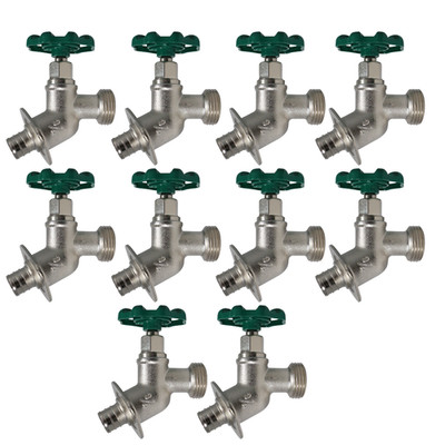 10 Pack XFITTING 3/4'' Pex B 3/4'' GHT Sillcock , 3/4'' Pex B Outdoor Garden Valve