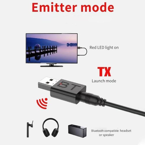 4 in-1 USB Bluetooth 5.0 Sender Empfänger AUX Audio Neu / 2024 für TV PC S3 Z5O2 - Bild 9 von 10