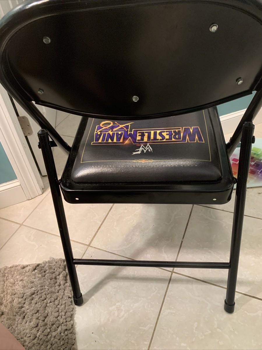 WWF WrestleMania X8 PPV Chair Hulk Hogan Vs. Rock 2002 WWF WrestleMania X8 PPV Chair Hulk Hogan Vs. Rock 2002