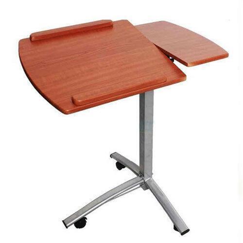 Angle & Height Adjustable Rolling Laptop Desk Cart Over Bed Hospital Table Stand - Picture 4 of 8