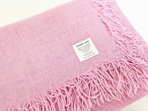 Chan Luu Soft Cashmere Silk Scarf Wrap Solid PASTEL LAVENDER Pink BRH-SC-140 - Picture 3 of 3