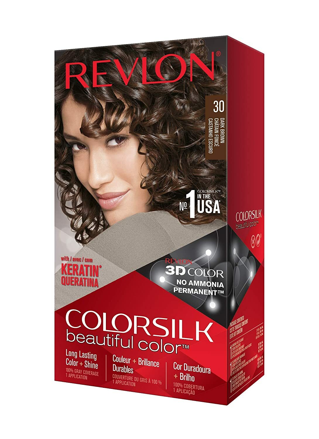 Silk Permanent Hair Color, Long-lasting Ammonia Free, Pack O