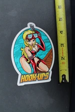 Hook-Ups Skateboard Gun Diver Bikini Sexy Anime Girl HU9 Skateboarding STICKER