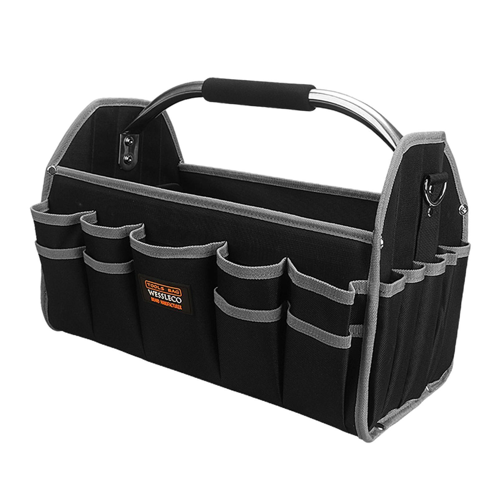 Tool Bag Organizer Wide Mouth Tool Tote Portable Pouch Multi Pocket
