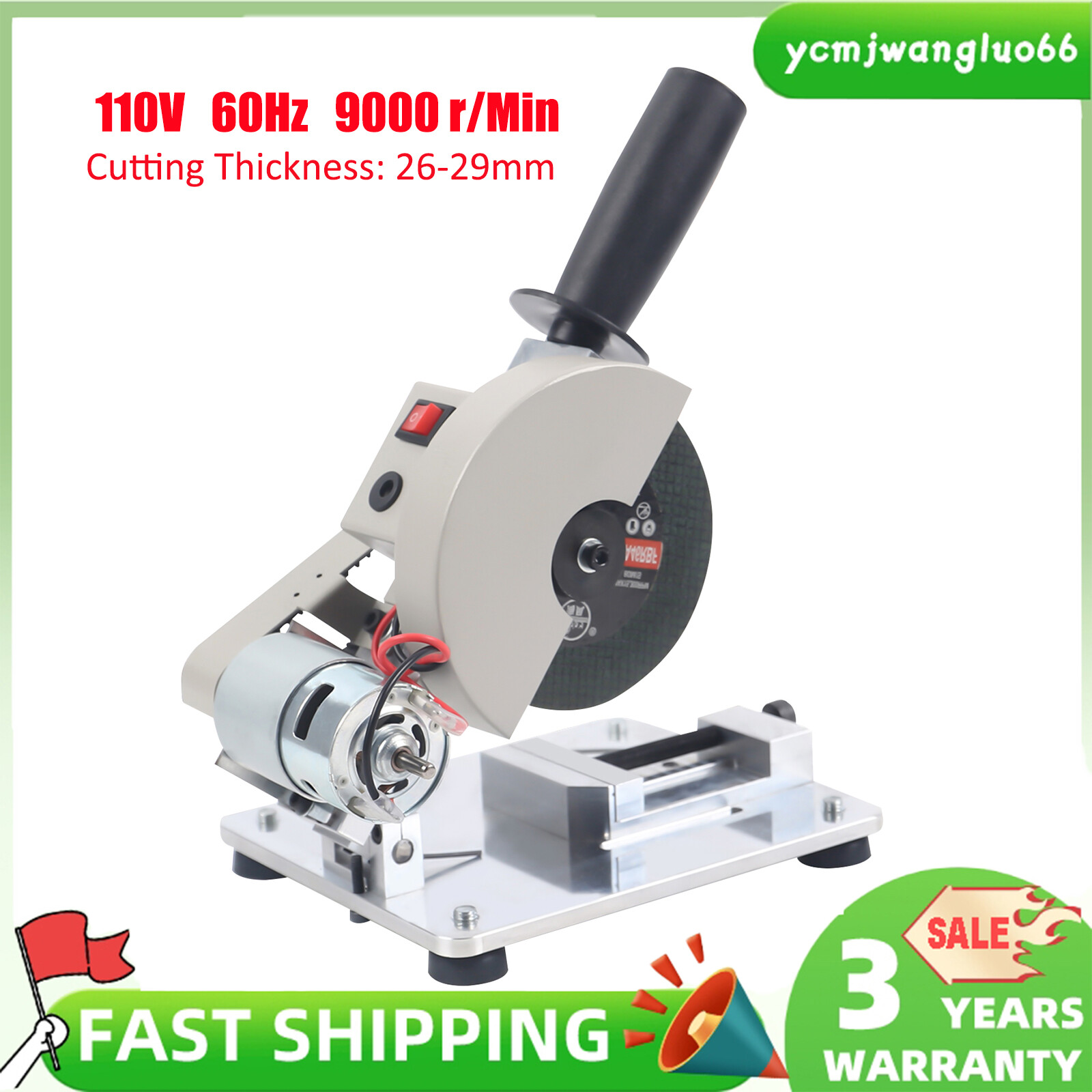 Mini Table Saw 4in 0-45° Miter Saw Portable Small Hobby Chop Saw Cutting Machine