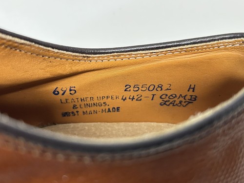 1970er Stuart McGuire Herren Plain Toe Bluchers Cognac Kiesel Leder Größe 9,5 EE - Bild 20 von 20