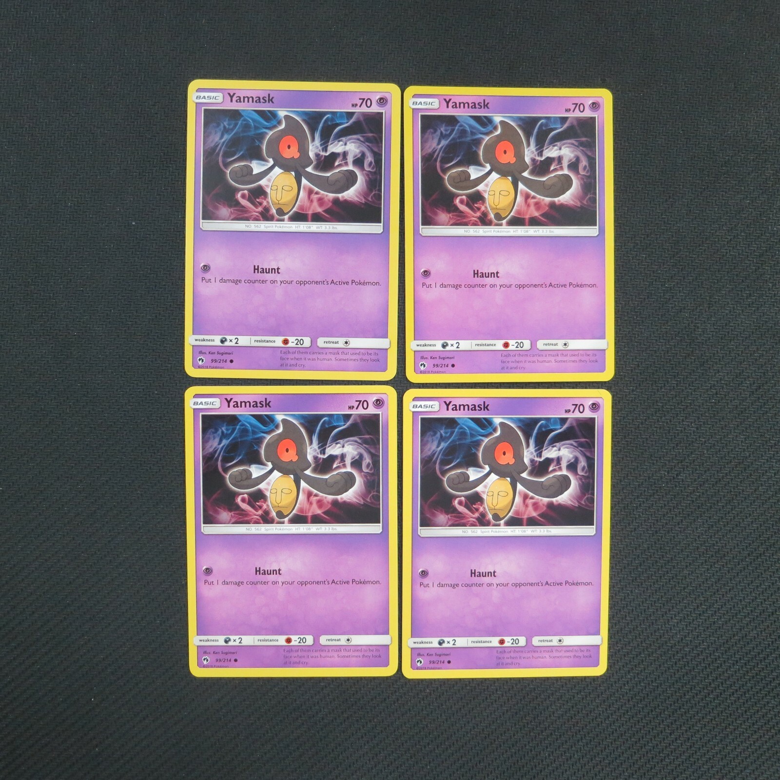 4X Yamask 99/214 Lost Thunder Pokemon TCG Card | eBay