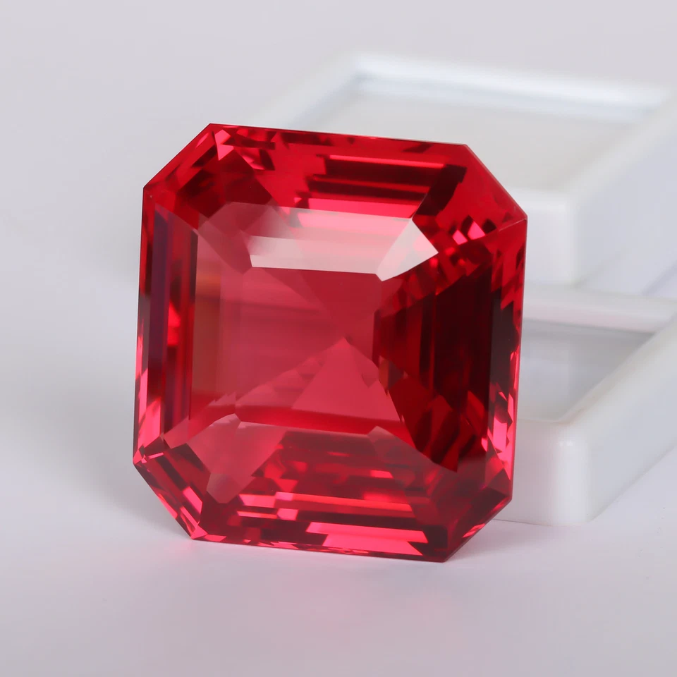 293.65 Ct. Octagon Cut Big Size Red Ruby Loose Gemstone Lab-created - Image 2 of 4