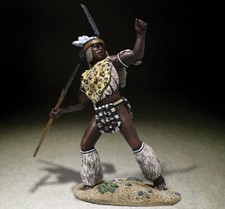 BRITAINS ANGLO ZULU WAR 20178 ZULU UTHULWANA REGIMENT THROWING SPEAR