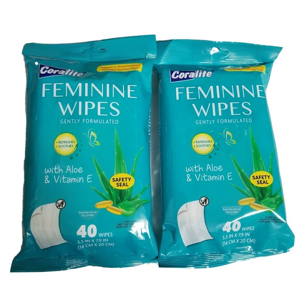 Coralite feminine wipes with vitamin e&Aloe (Always) (780707801277)
