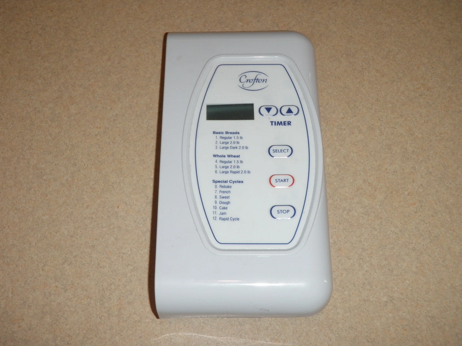 Crofton Bread Maker Machine Control Panel with Power Control Board Model MD8505