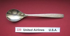 220  United Airlines Suppen-L&ouml;ffel versilbert spoon  Rarit&auml;t  Sammlungsaufl&ouml;sung