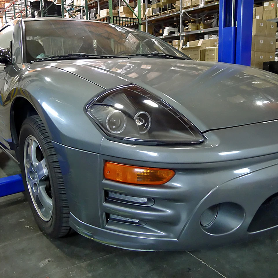 ДЛЯ 00-05 Mitsubishi Eclipse 4/6 cly прожектор фары с двойной Halos светодиодный черный - Изображение 4 из 4