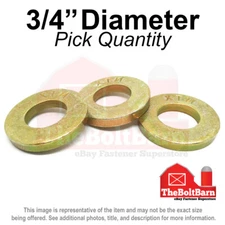 3/4" USS Extra Thick Flat Washers Grade 8 Steel Zinc Yellow (Pick Quantity)