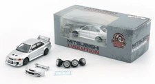 BM Creations Mitsubishi Lancer Evolution V & VI - Silver - RHD 1:64 Diecast Car