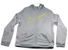 Nike Sweater Boys size XL Gray Full Zip Hoodie Long Sleeve 2 Pocket