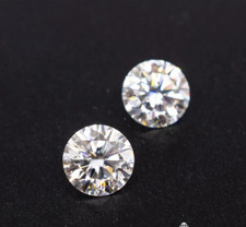 1 CT Natural 5 mm 2 Pcs White Diamond Round Cut VVS1 D Grade IDGL Certified VA5