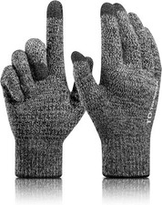 Winter Gloves For Men Women, Cold Weather Warm Touchscreen Large, Black Grey