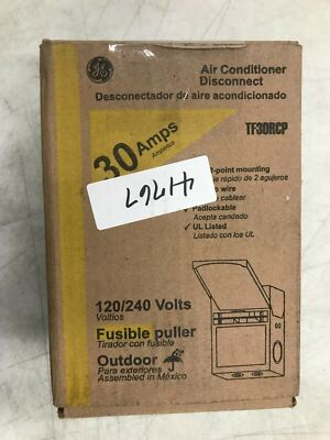 #ad GE Fused AC Disconnect Outdoor Switch Air Conditioner 30Amp 120 240V TF30RCP $14.57