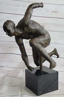 Run for the Money Nude Male Figure Bronze Statue Sculpture After Salvador Dali