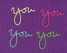 YOU die cuts scrapbook cards
