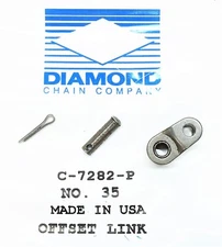 DIAMOND CHAIN COMPANY #35 Offset Chain Link C-7282-P [Lot of 6] NOS
