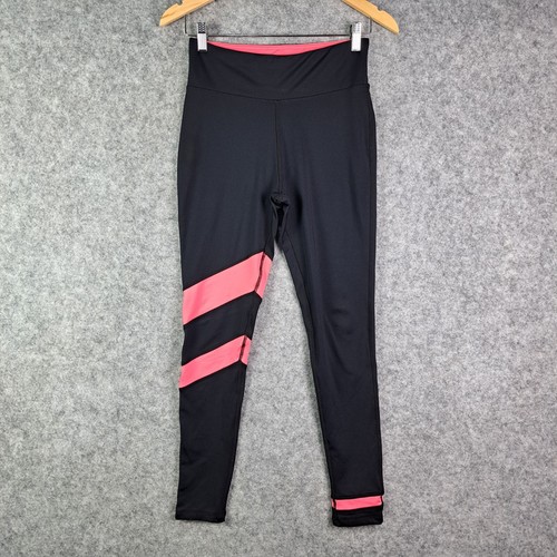 Target Active Womens Activewear Leggings Size 12 Black Pink Striped Gym