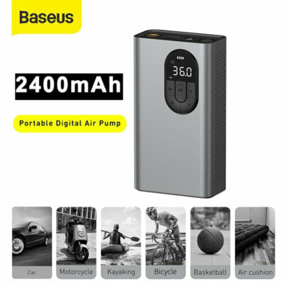 Baseus New LED Electric Air Compressor Car Tire Inflator Portable
