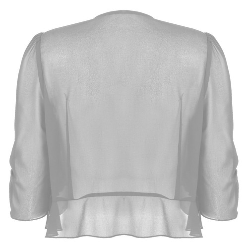 Lady Open Front Chiffon Cardigan See-through Bolero Shrug Crop Top Evening Party - Picture 47 of 466